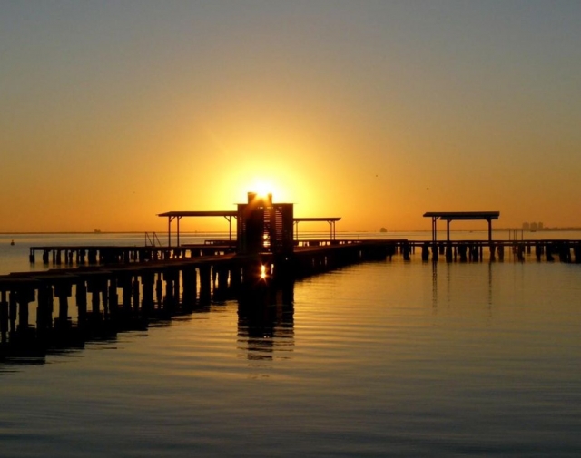 Atardecer en el muelle